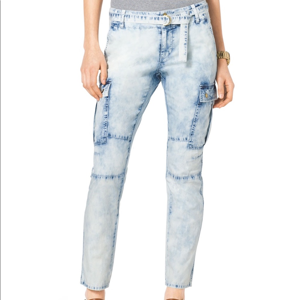 Michael Kors Acid Wash Cargo Pant